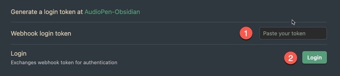 Screenshot of AudioPen Sync settings in Obsidian
